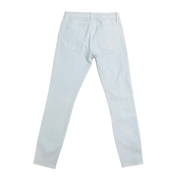 Frame Jeans Skinny White Blanc Cropped Ankle Length Denim Cotton 27 - Picture 3 of 6